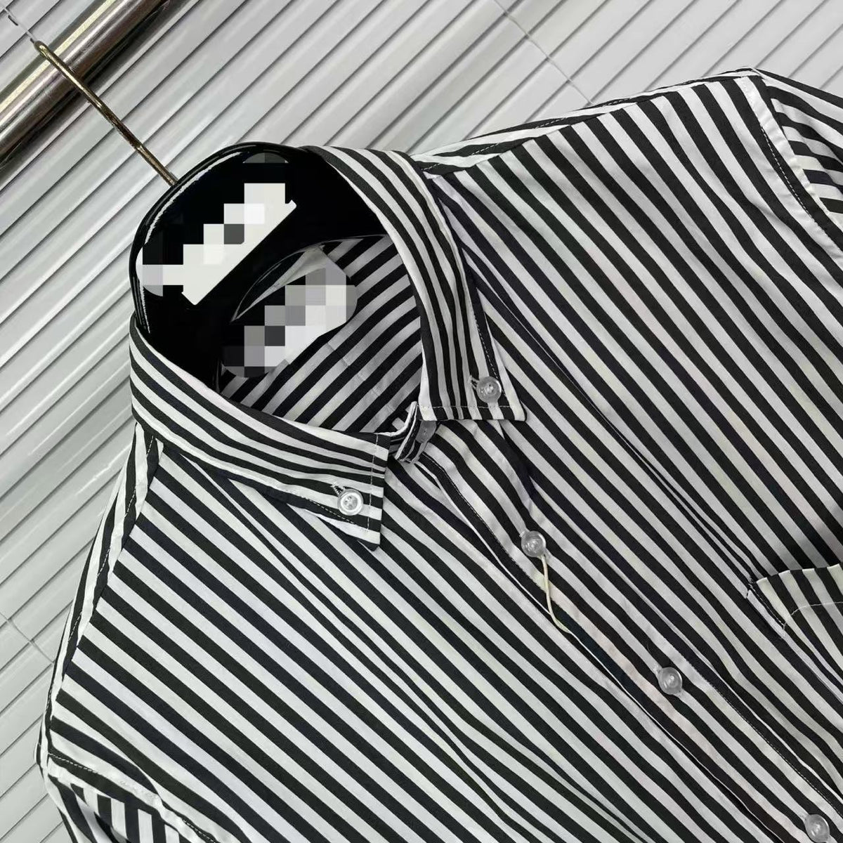 Striped Sailboat Embroidered Shirt — Unisex Short-Sleeve | Thom Browne