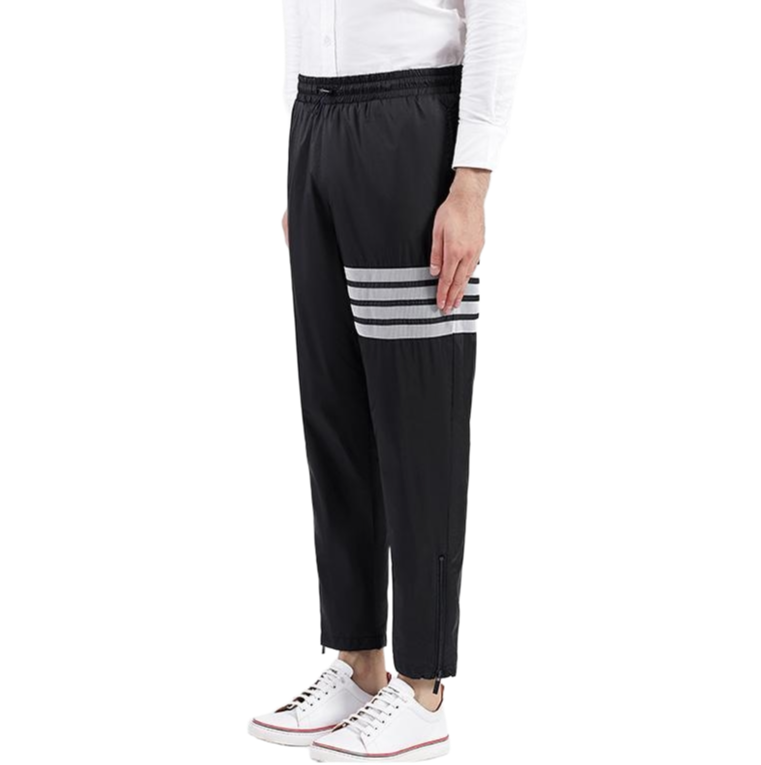 Thom Browne Style Side zip track pants with Signature Four-Bar Detail