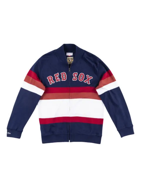 Mitchell & Ness x MLB Boston Red Sox striped zip-up sweatshirt