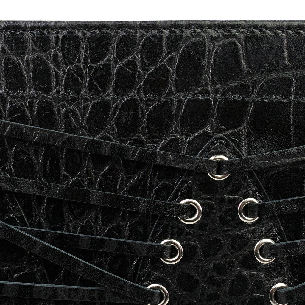 BLACK ARCH TOTE XL MESSENGER BAG