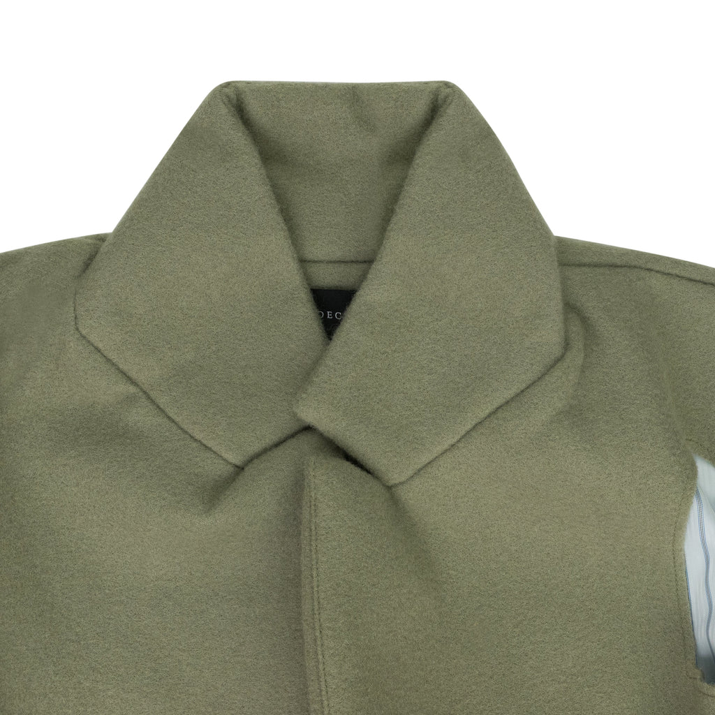 GREEN STAINED GLASS LASER TRENCH COAT