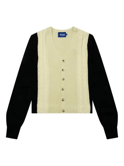 Awake NY cable-knit panelled cardigan
