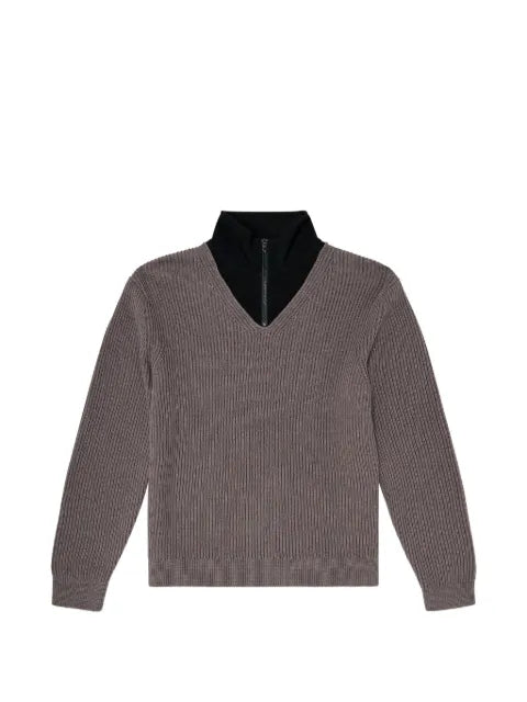 Diesel half-zip sweater with layered neckline