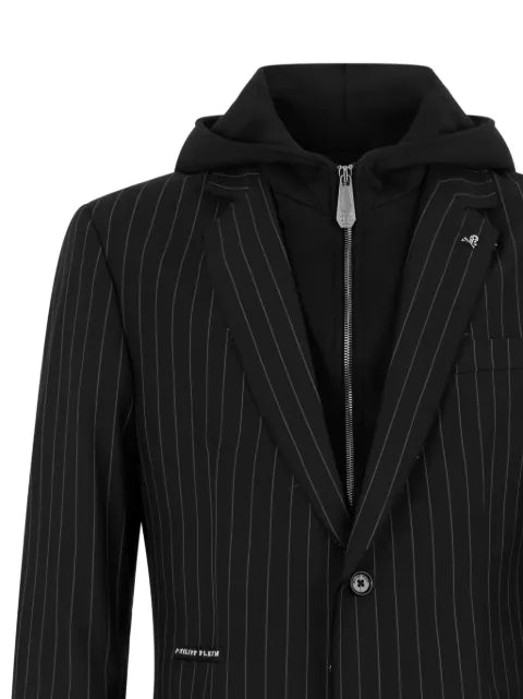Philipp Plein hooded blazer pinstripe