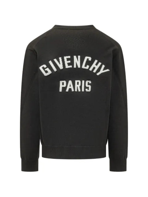 Givenchy logo-intarsia V-neck cardigan