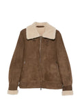 Salvatore Santoro shearling-trim leather jacket