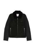 Moncler Zerique shearling & suede short down jacket
