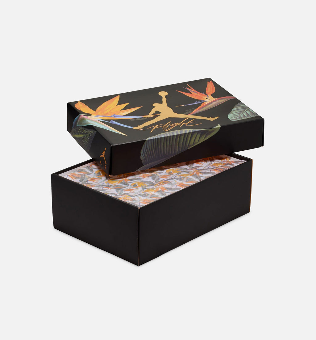 Air Jordan 4 Retro Birds of Paradise Women's Lifestyle Shoe – Coconut Milk / Metallic Gold / Muslin / Bright Mango / Sundial / Black