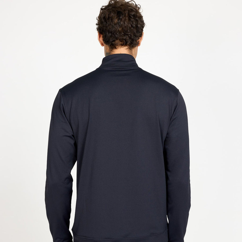 Acid Running Logo Quarter Zip: Black