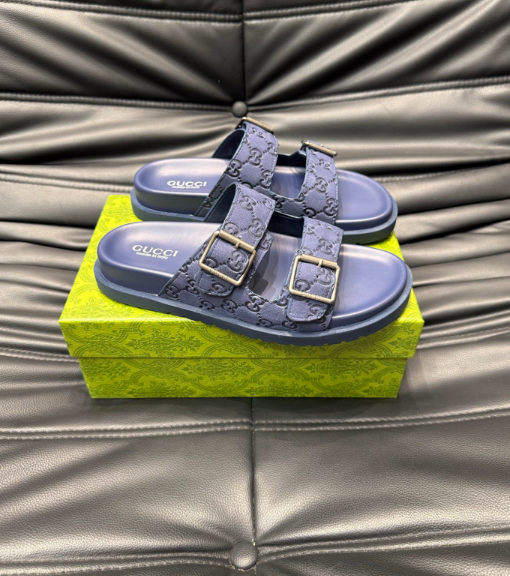 Luxury Double Buckle Slide Sandals – Premium Non-Slip Designer-Inspired Comfort Slides