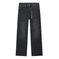 Purple Brand Black Rhinestone Washed Jeans