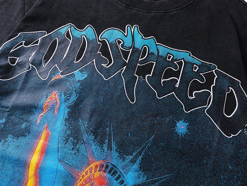Godspeed Statue Graphic Washed T-Shirt