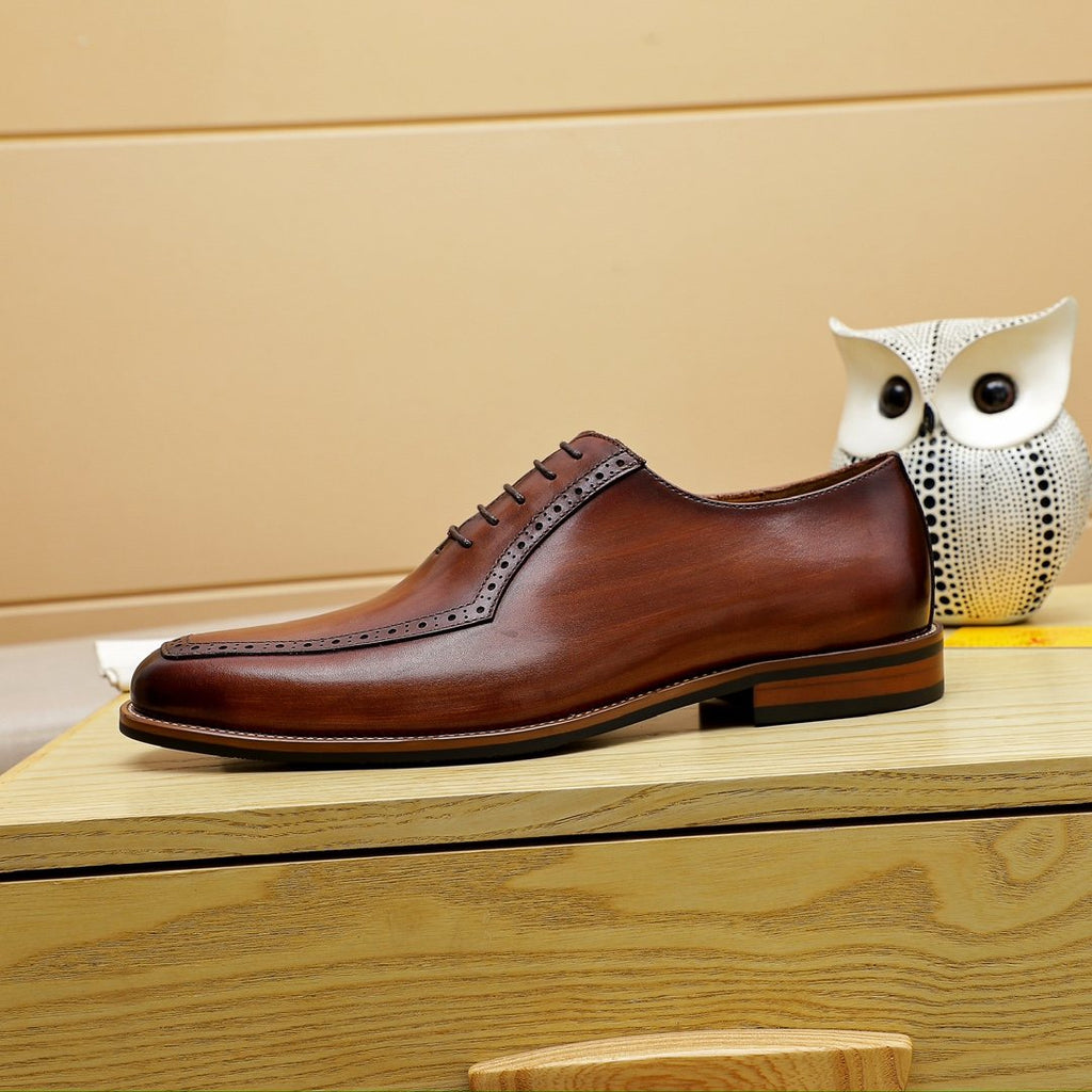 Louis Vuitton Men's Brown Lace-Up Dress Shoes