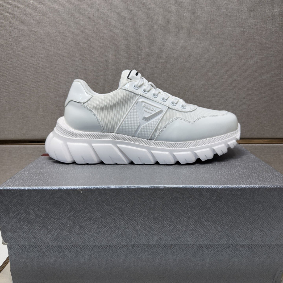 Prada Men's Paneled Low-Top Sneakers - Mesh Lining
