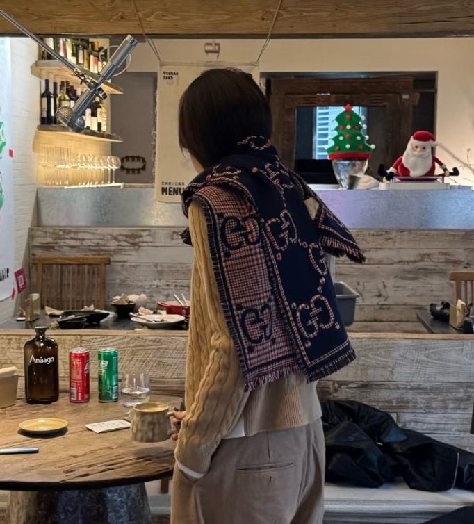 Gucci Fringed Monogram-Style Scarf