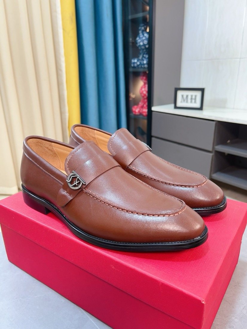 Ferragamo Men's Metal-Accent Moc-Toe Loafers