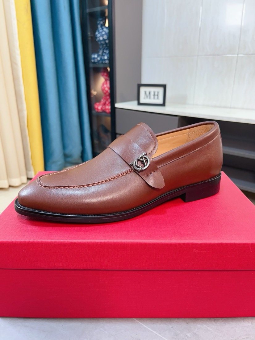 Ferragamo Men's Metal-Accent Moc-Toe Loafers