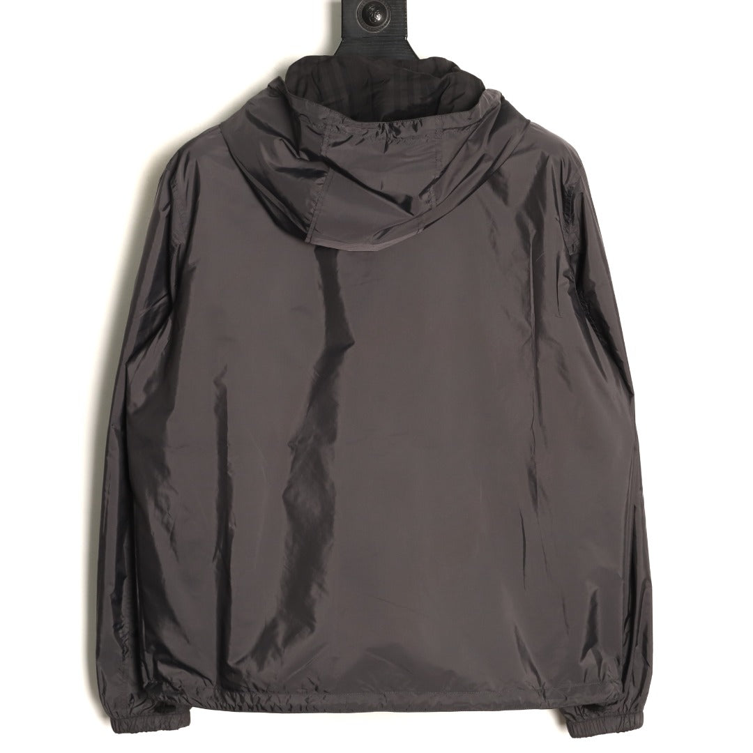 Burberry Reversible Check Hooded Jacket - Black and Charcoal
