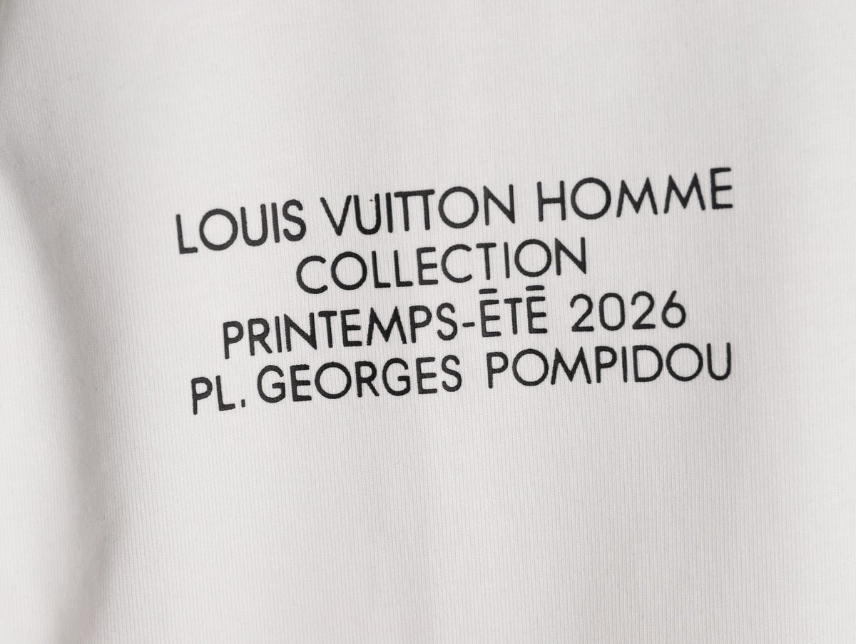 Louis Vuitton L.V.M. and Equipe Lettering Short-Sleeve T-Shirt - White